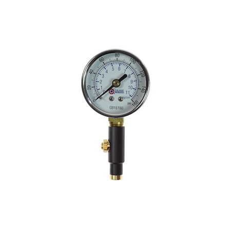 Coilhose Pneumatics Dial Pressure Gauge w/Straight Chuck 0-160 PSI TGB160